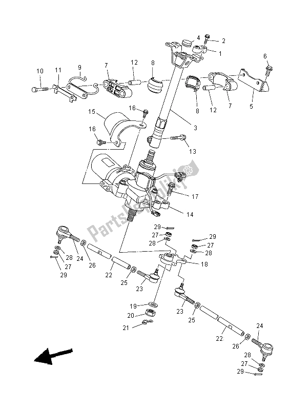 Tutte le parti per il Timone del Yamaha YFM 700 Fwad Dpbse Grizzly 4X4 2014