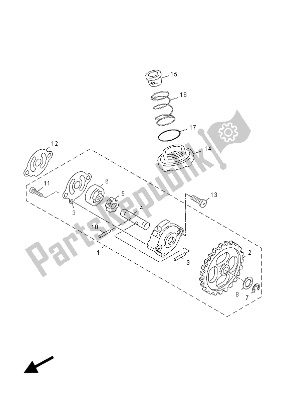 Wszystkie części do Pompa Olejowa Yamaha YN 50F 2015