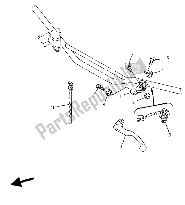 Todas las partes para Interruptor De Palanca Y Palanca de Yamaha YZ 250 1996