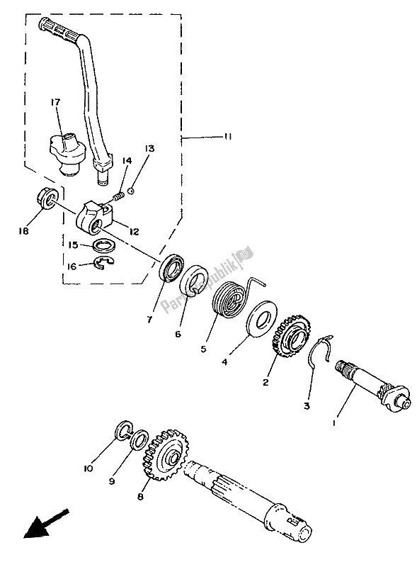 Todas las partes para Inicio de Yamaha YZ 80 1986