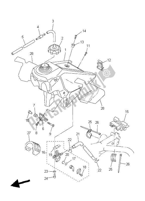 Tutte le parti per il Serbatoio Di Carburante del Yamaha WR 250F 2004