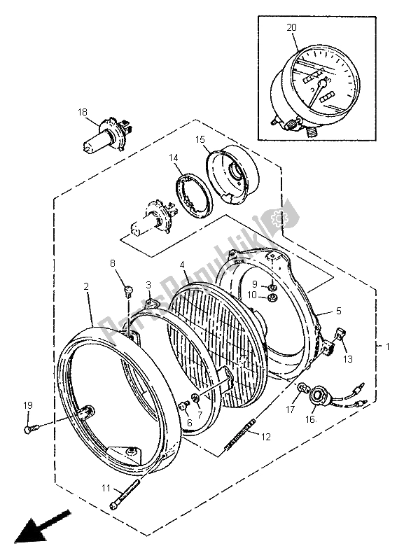 Toutes les pièces pour le électrique Alternatif (royaume-uni) du Yamaha XJ 600N 1996