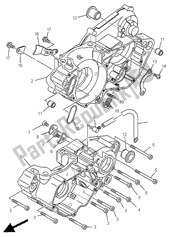 Todas las partes para Caja Del Cigüeñal de Yamaha YZ 250 1999