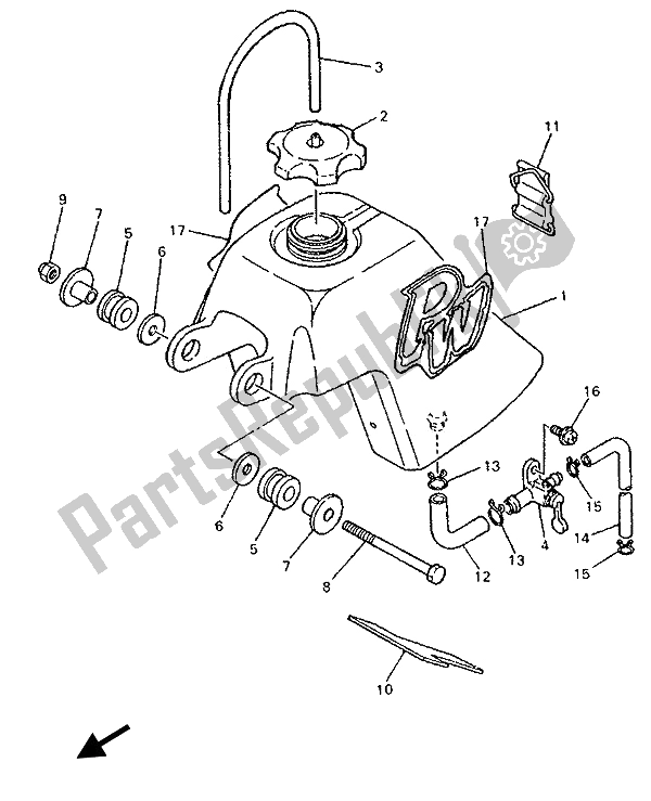 Todas las partes para Depósito De Combustible de Yamaha PW 50 1994