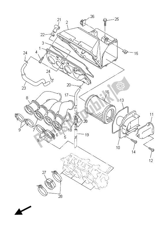 Todas las partes para Consumo de Yamaha FJR 1300 AE 2015