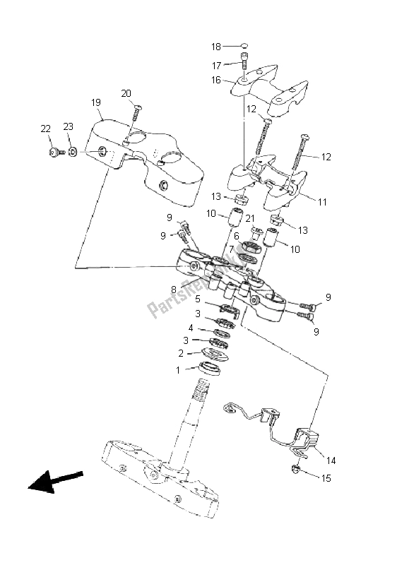 Todas las partes para Direccion de Yamaha XV 1900A 2011