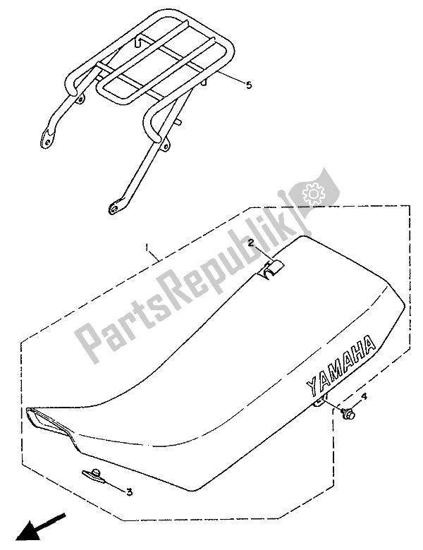 All parts for the Seat of the Yamaha DT 125R 1994