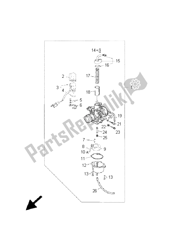 Toutes les pièces pour le Carburateur du Yamaha YN 50 Ovetto 2005