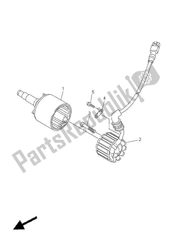 All parts for the Generator of the Yamaha FZ8 SA 800 2012