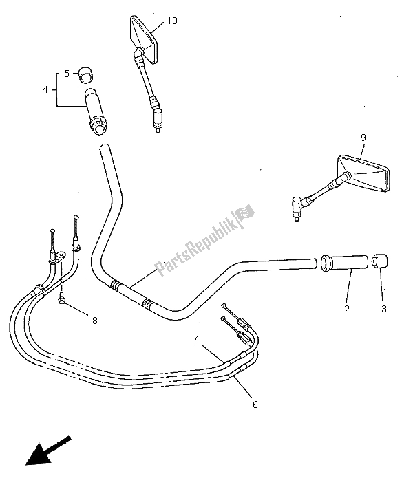 Toutes les pièces pour le Poignée Et Câble De Direction du Yamaha XVZ 1300A Royalstar 1999