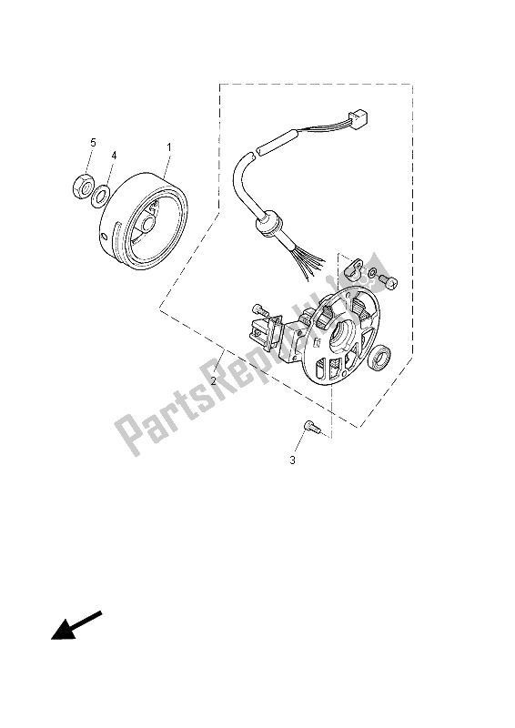 Todas as partes de Gerador do Yamaha YN 50 2015