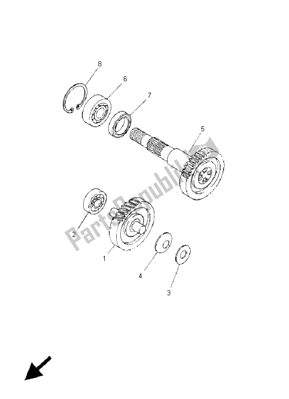 Toutes les pièces pour le Transmission du Yamaha YN 50 Neos 2005