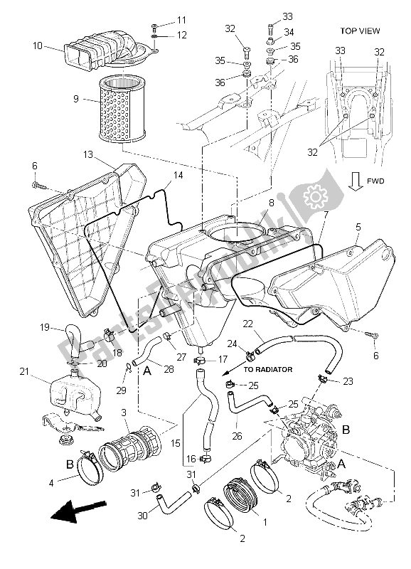 Tutte le parti per il Presa del Yamaha XT 660Z Tenere 2009