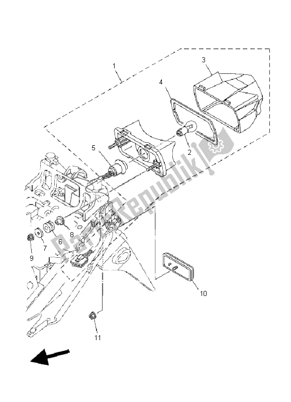 Todas las partes para Luz De La Cola de Yamaha TDM 900 2007