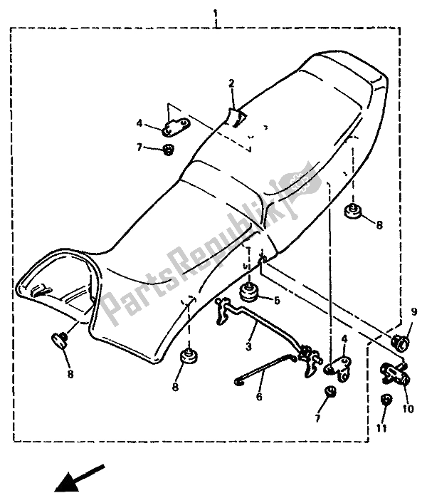 Tutte le parti per il Posto A Sedere del Yamaha GTS 1000A 1994