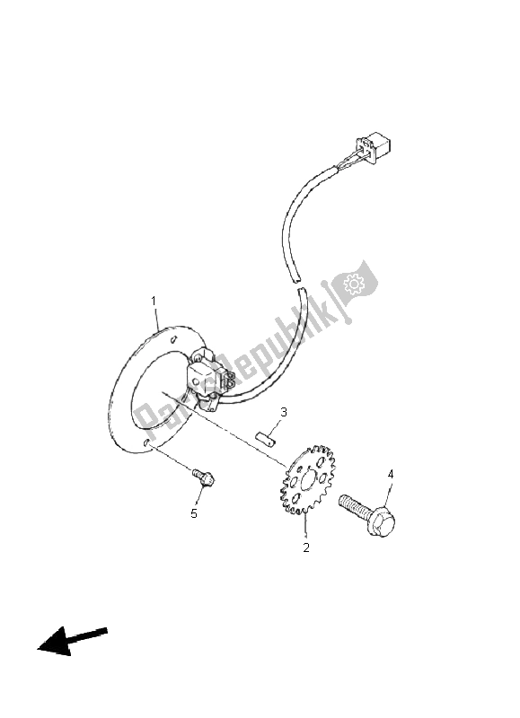 All parts for the Pick Up Coil & Governor of the Yamaha XJR 1300 2011