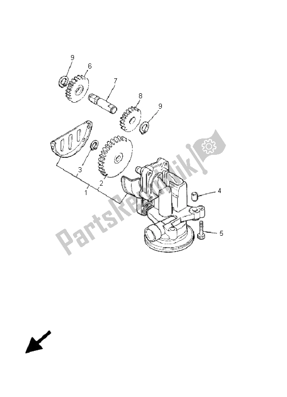 All parts for the Oil Pump of the Yamaha Xvztf Royalstar Venture 1300 2001
