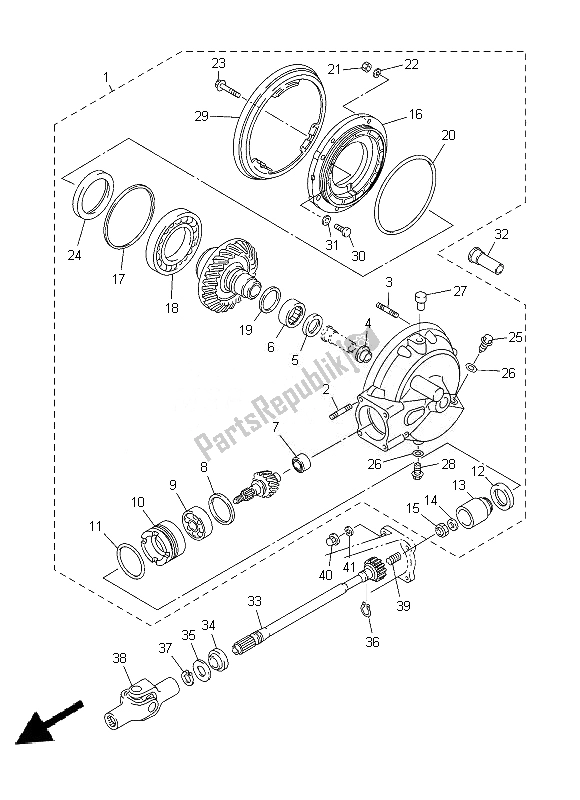 Todas las partes para Eje De Accionamiento de Yamaha FJR 1300 AE 2014