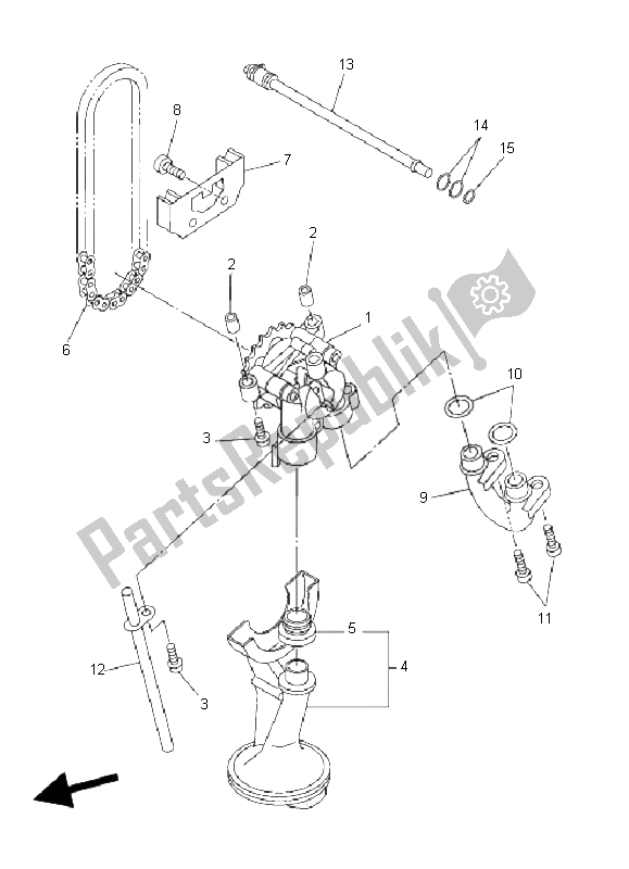 Todas as partes de Bomba De óleo do Yamaha FZ6 SS Fazer 600 2006