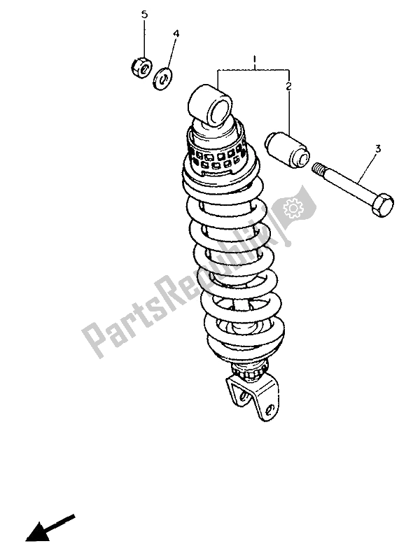 Tutte le parti per il Sospensione Posteriore del Yamaha FJ 1200A 1991