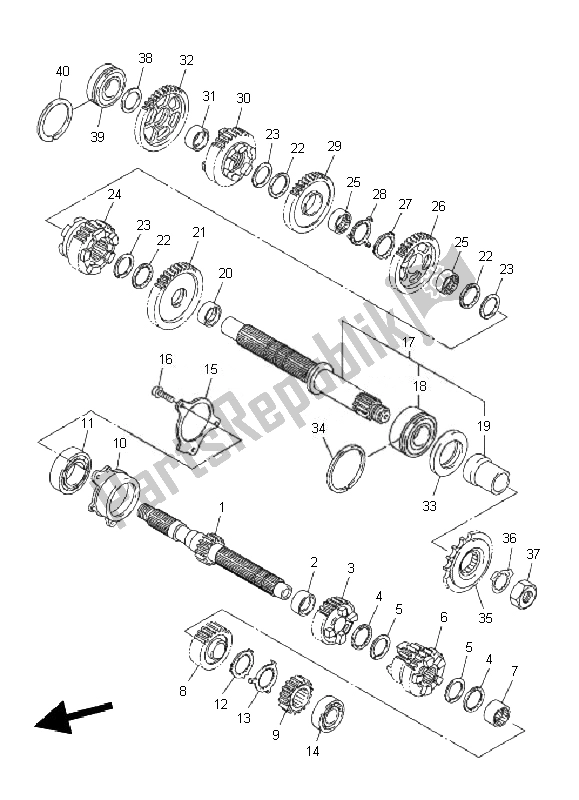 Tutte le parti per il Trasmissione del Yamaha FZ1 N Fazer 1000 2010