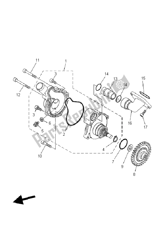 Tutte le parti per il Pompa Dell'acqua del Yamaha TDM 900 2010