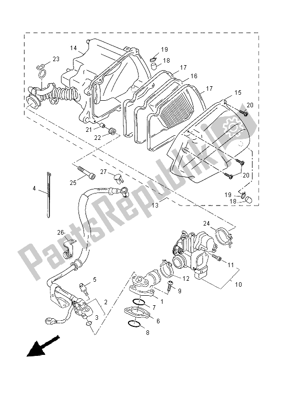 Tutte le parti per il Presa del Yamaha YN 50 FU 2014