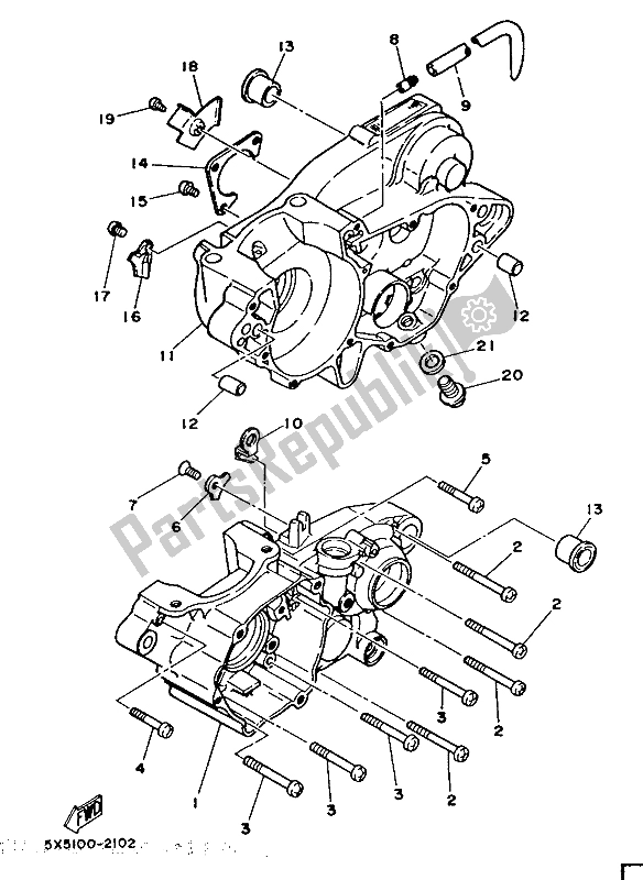 Todas las partes para Caja Del Cigüeñal de Yamaha YZ 250 1987