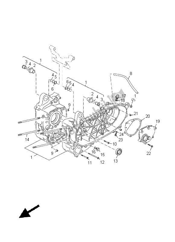 Toutes les pièces pour le Carter du Yamaha YP 125 RA 2014