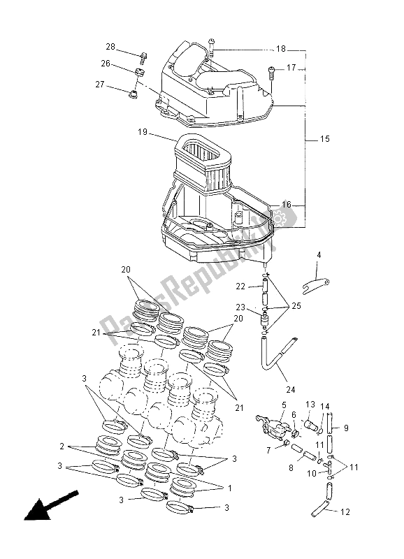 Toutes les pièces pour le Admission du Yamaha YZF R1 1000 2000