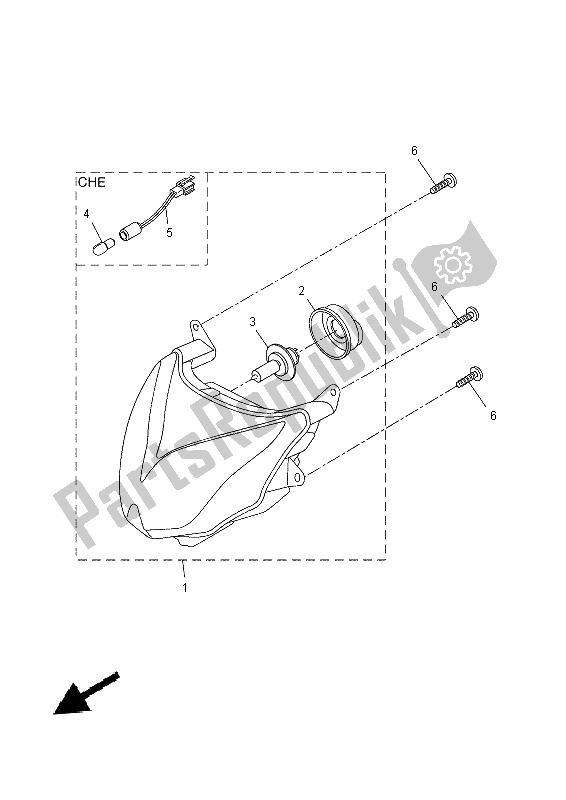 All parts for the Headlight of the Yamaha NS 50F Aeorox 4 2014