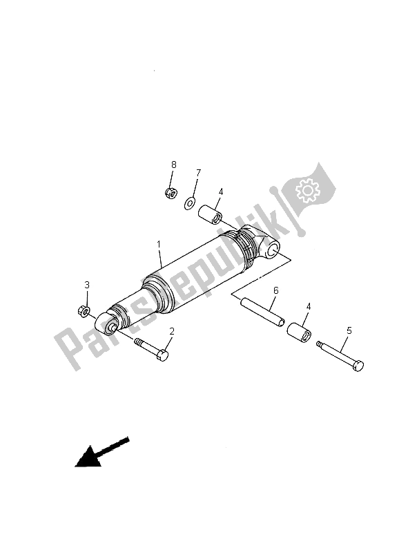 Todas las partes para Suspensión Trasera de Yamaha XVZ 1300A Royalstar 2000