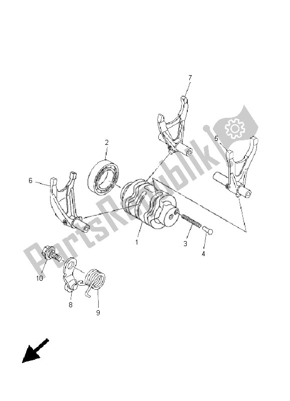 Tutte le parti per il Camma Cambio E Forcella del Yamaha WR 250F 2005