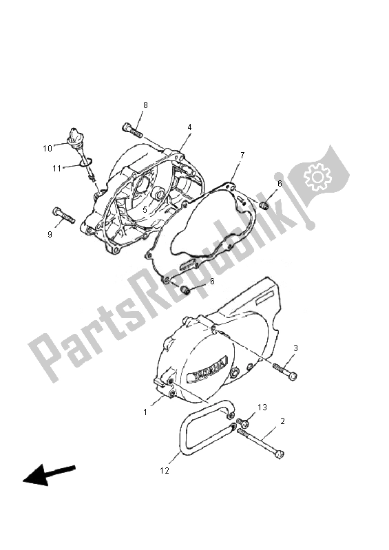 Tutte le parti per il Coperchio Del Carter 1 del Yamaha PW 80 2007