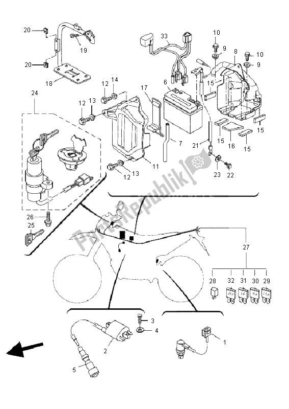 Todas las partes para Eléctrico 1 de Yamaha WR 125X 2010