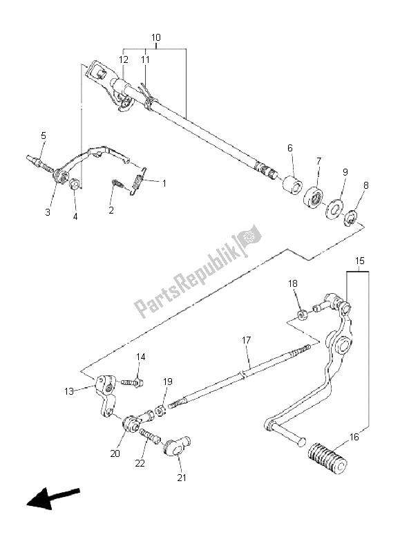 Tutte le parti per il Albero Del Cambio del Yamaha FZ1 N Fazer 1000 2006