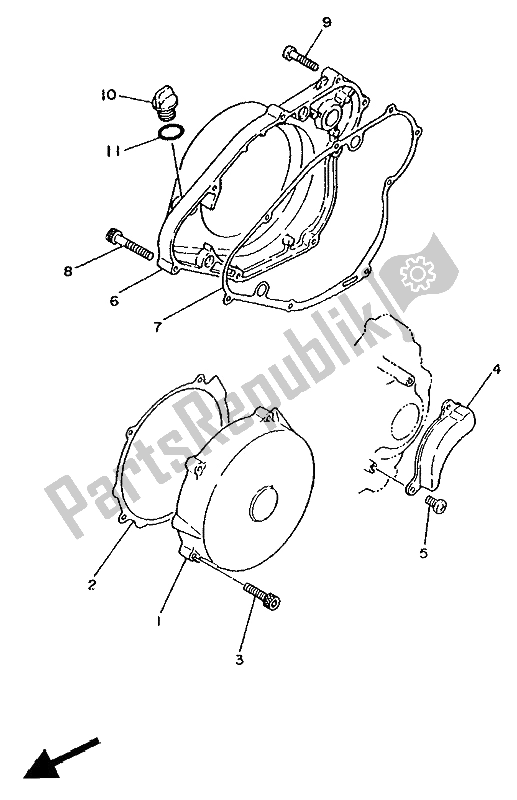 Todas las partes para Tapa Del Cárter 1 de Yamaha TY 250R 1991