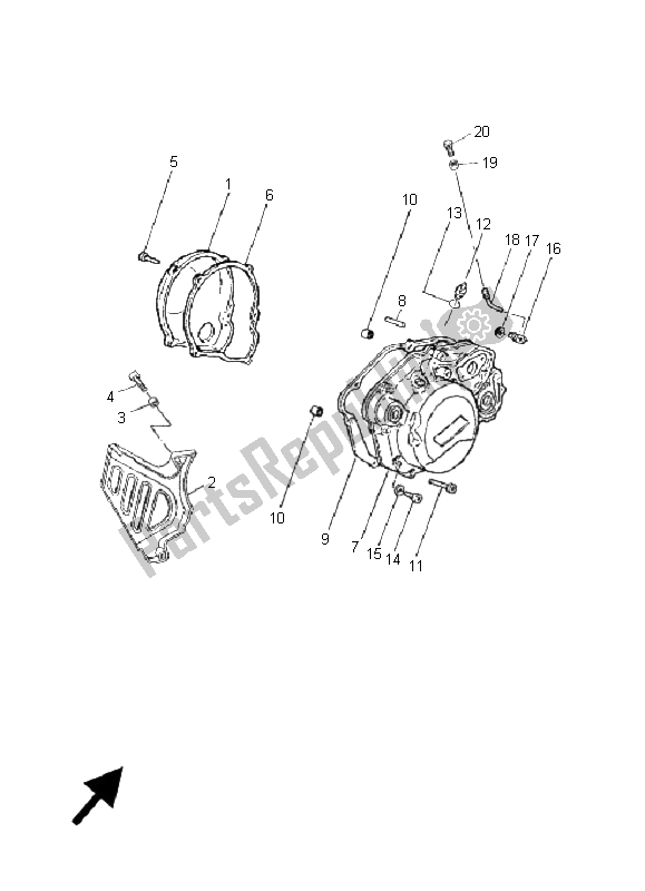 Tutte le parti per il Coperchio Del Carter 1 del Yamaha TZR 50 2005