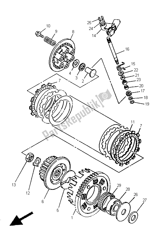 Todas las partes para Embrague de Yamaha TDM 850 1996