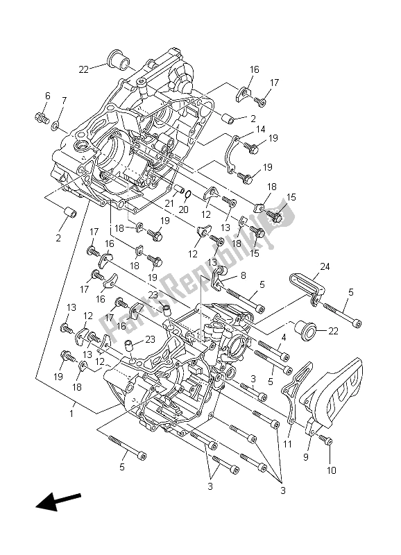 Todas las partes para Caja Del Cigüeñal de Yamaha YZ 250F 2006