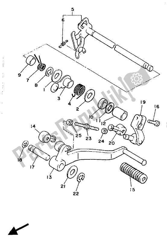 Todas las partes para Eje De Cambio de Yamaha XJ 600 1986