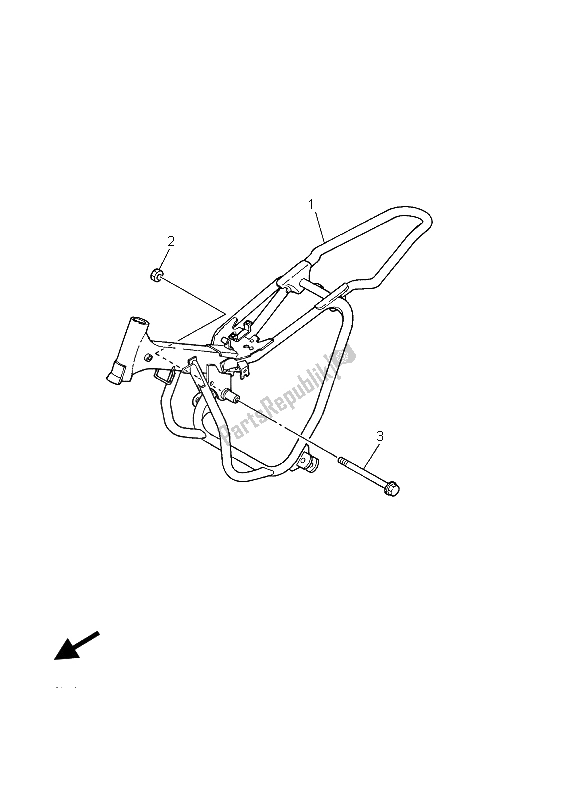 All parts for the Frame of the Yamaha PW 50 2003