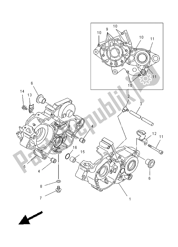 Todas las partes para Caja Del Cigüeñal de Yamaha YZ 125 2000