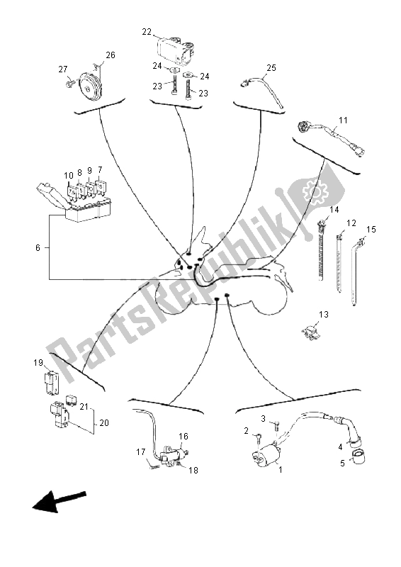 Toutes les pièces pour le électrique 2 du Yamaha YP 250R X MAX 2011