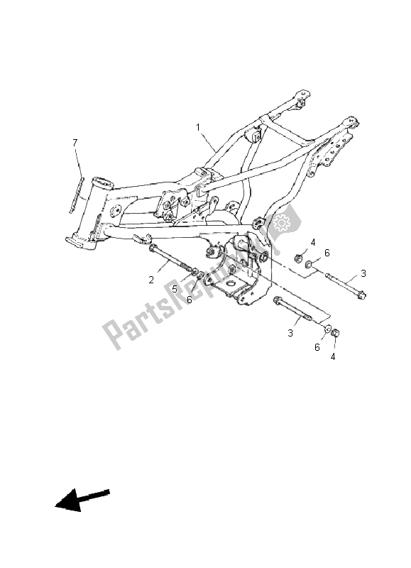 Alle onderdelen voor de Kader van de Yamaha PW 80 2011