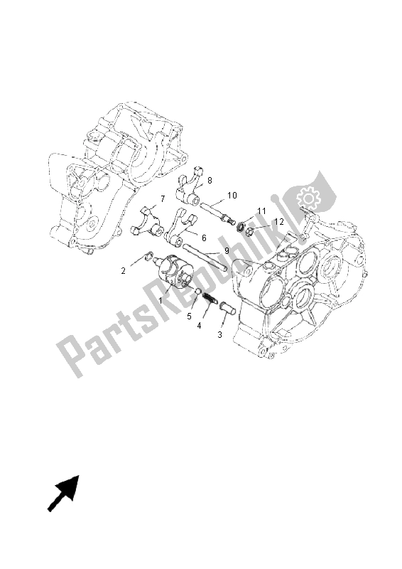 All parts for the Shift Cam & Fork of the Yamaha DT 50R SM 2006