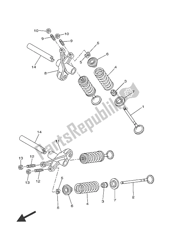 Toutes les pièces pour le Soupape du Yamaha YZF R 125A 2016