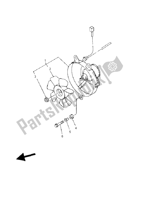 All parts for the Blower of the Yamaha YFM 600F Grizzly 4X4 2000