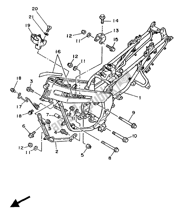 Todas las partes para Marco de Yamaha TZR 125 1990