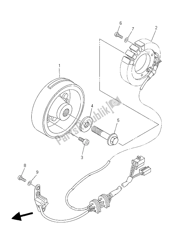 All parts for the Generator of the Yamaha XVS 650A Dragstar Classic 2006